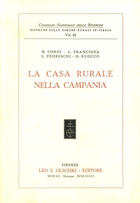 La casa rurale nella Campania - copertina