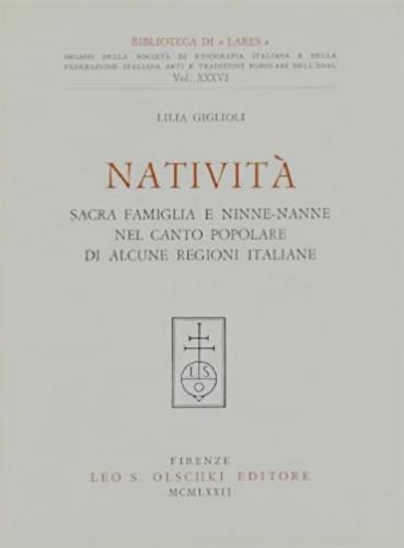 Natività, Sacra famiglia e ninne-nanne nel canto popolare di alcune regioni italiane - Lilia Giglioli - copertina