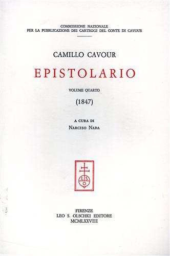 Epistolario. Vol. 4: 1847 - Camillo Cavour - copertina