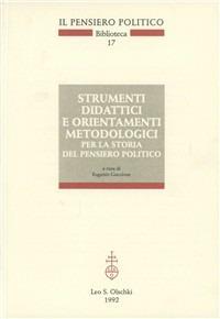 Strumenti didattici e orientamenti metodologici per la storia del pensiero politico - copertina