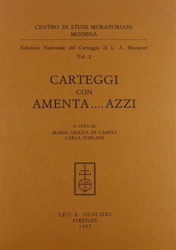 Carteggi con Amenta... Azzi - Lodovico Antonio Muratori - copertina