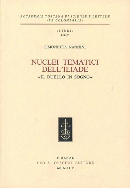 Nuclei tematici dell'Iliade. «Il duello in sogno» - Simonetta Nannini - copertina