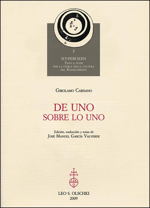 De uno-Sobre lo uno. Ediz. bilingue - Girolamo Cardano - copertina