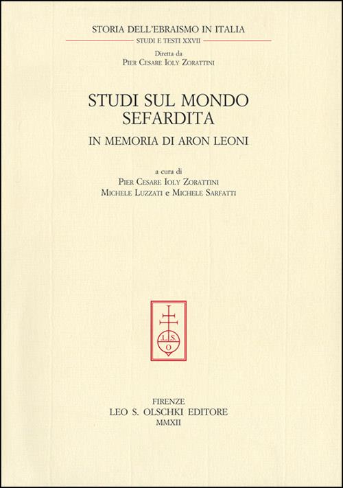 Studi sul mondo sefardita in memoria di Aron Leoni - copertina