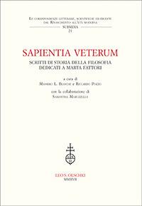 Sapientia veterum. Studi di storia della filosofia dedicati a Marta Fattori - copertina