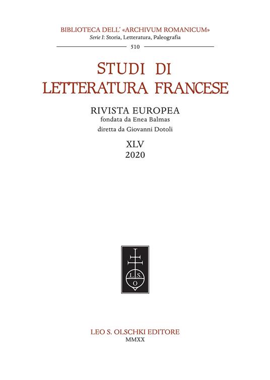 Studi di letteratura francese (2020). Vol. 45 - copertina