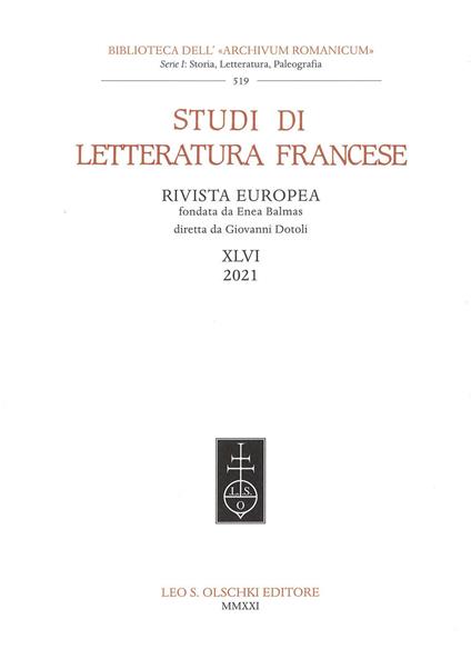 Studi di letteratura francese (2020). Vol. 46 - copertina