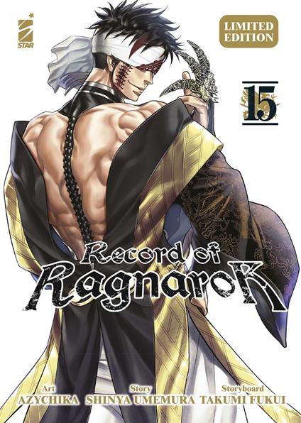 Record of Ragnarok. Limited edition. Con Adesivi. Vol. 15 - Shinya Umemura,Takumi Fukui - copertina