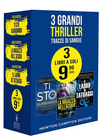 3 grandi thriller. Tracce di sangue: Ti sto guardando-La ragazza nell'acqua-Il ladro di tatuaggi - Alison Belsham,Robert Bryndza,Teresa Driscoll - copertina