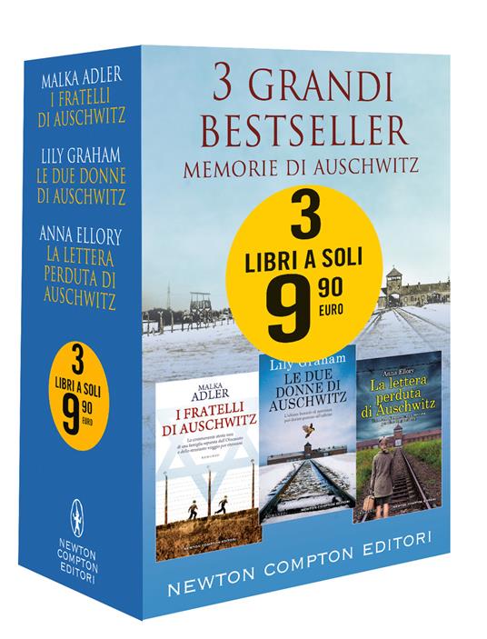 3 grandi bestseller. Memorie di Auschwitz: I fratelli di Auschwitz-Le due donne di Auschwitz-La lettera perduta di Auschwitz - Malka Adler,Lily Graham,Anna Ellory - copertina