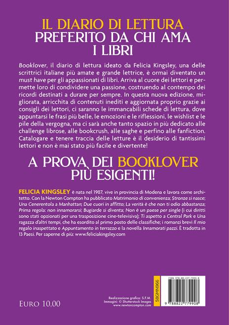  Booklover. Diario di lettura. Per tenere nota di tutti i libri  letti e da leggere, recensioni, challenge e molto altro! - Kingsley, Felicia  - Livres