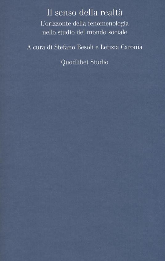 Il senso della realtà. L'orizzonte della fenomenologia nello studio del mondo sociale - copertina