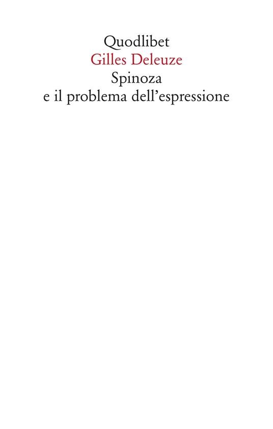 Spinoza e il problema dell'espressione - Gilles Deleuze - copertina