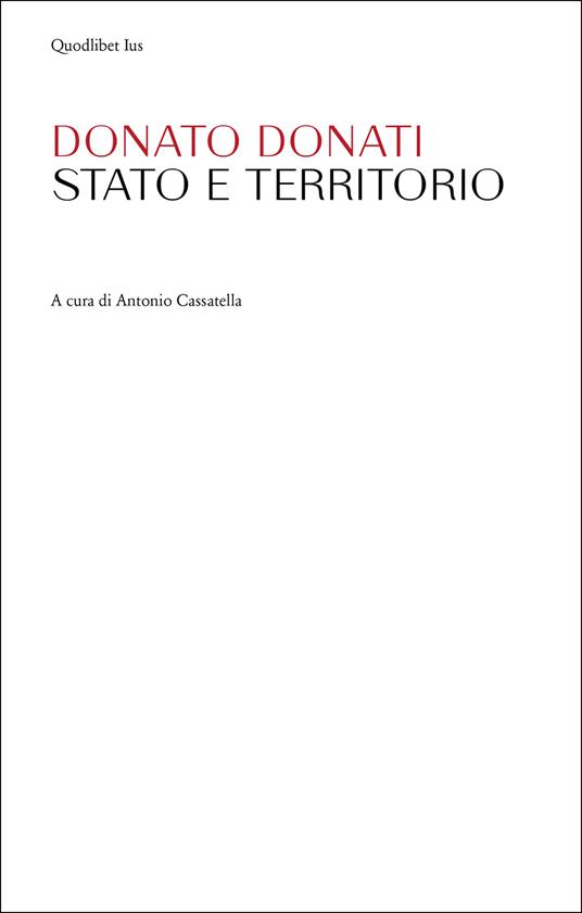 Stato e territorio - Donato Donati - copertina
