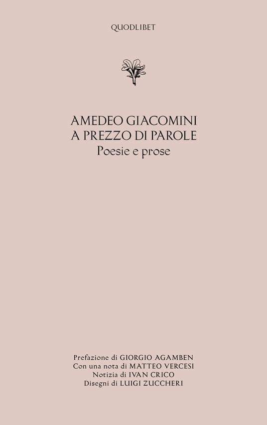 A prezzo di parole. Poesie e prose - Amedeo Giacomini - copertina