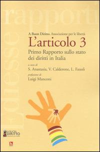 L'articolo 3. Primo rapporto sullo stato dei diritti in Italia - copertina