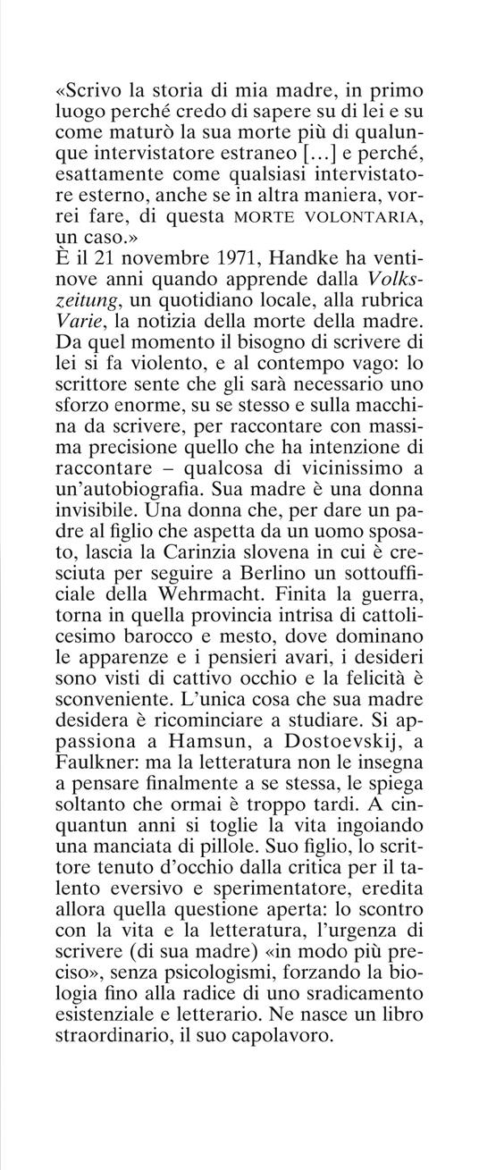 Infelicità senza desideri - Peter Handke - 2