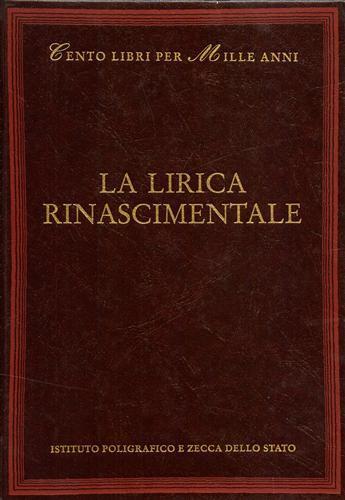 La lirica rinascimentale - Jacqueline Risset - copertina