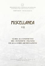 Guida al censimento dei fenomeni franosi ed alla loro archiviazione