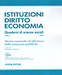 Diritto regionale ed efficienza delle istituzioni pubbliche - copertina