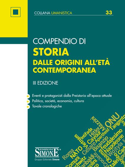 Compendio di storia dalle origini all'età contemporanea