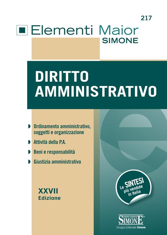 Elementi Maior di Diritto Amministrativo - Redazioni Edizioni Simone - ebook