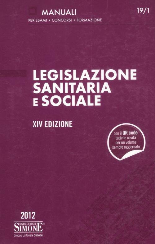 Legislazione sanitaria e sociale - copertina