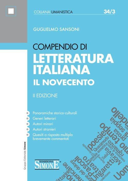 Compendio di letteratura italiana. Il Novecento - Guglielmo Sansoni - copertina