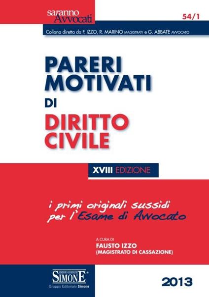 Pareri motivati di diritto civile. Per l'esame di avvocato - copertina