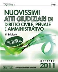 Atti Giudiziari di Diritto Civile, Penale e Amministrativo - Redazioni Edizioni Simone - ebook