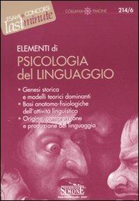 Elementi di psicologia del linguaggio - copertina