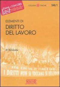 Elementi di diritto del lavoro - copertina