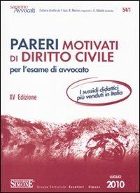 Pareri motivati di diritto civile per l'esame di avvocato - copertina