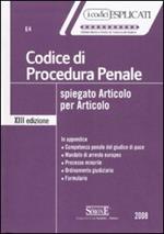 Codice di procedura penale spiegato articolo per articolo