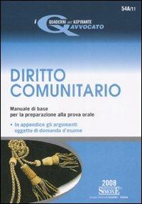 Diritto comunitario - copertina