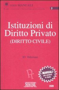 Istituzioni di diritto privato (diritto civile) - copertina