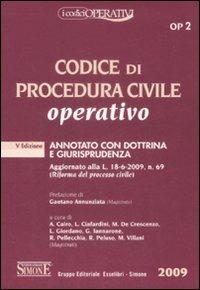 Codice di procedura civile operativo. Annotato con dottrina e giurisprudenza - copertina