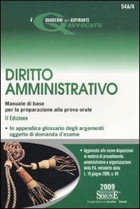 Diritto amministrativo. Manuale di base per la preparazione alla prova orale - copertina