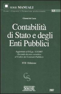 Contabilità di Stato e degli enti pubblici - Gianni De Luca - copertina