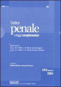 Codice penale. Leggi complementari - copertina