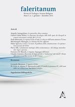 Faleritanum. Rivista di teologia e scienze religiose (2016). Vol. 1