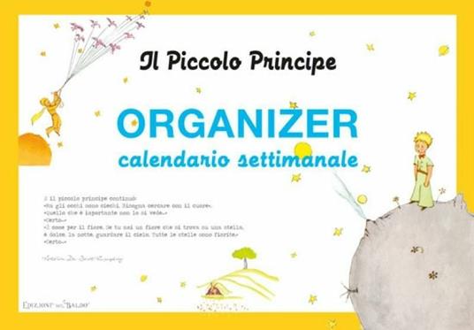 Organizer calendario settimanale grande Il piccolo Principe