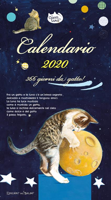 Il gatto e la luna. Calendario medio 2020 - Sara Giommoni - copertina