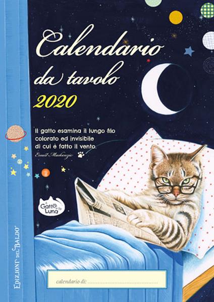 Il gatto e la luna. Calendario da tavolo 2020 - Sara Giommoni - copertina