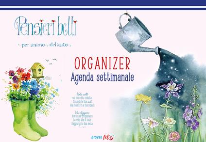 Agenda settimanale Pensieri belli per anime delicate. Organizer - copertina