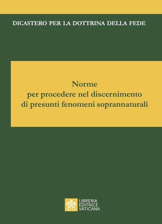 Norme per discernere su apparizioni ed altri fenomeni soprannaturali - copertina