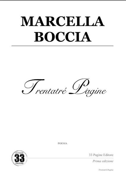 Trentatré pagine - Marcella Boccia - ebook