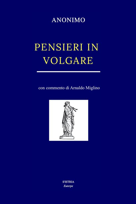 Pensieri in volgare - Anonimo - copertina