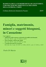 Famiglia, matrimonio, minori e soggetti bisognosi, in Cassazione