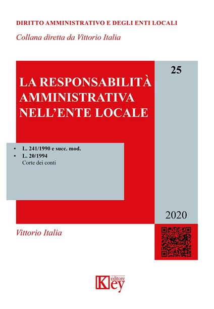 La responsabilità amministrativa nell'Ente locale - Vittorio Italia - copertina